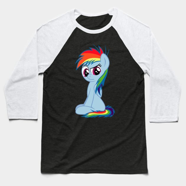 Rainbow Dash Filly Baseball T-Shirt by Rutger_J